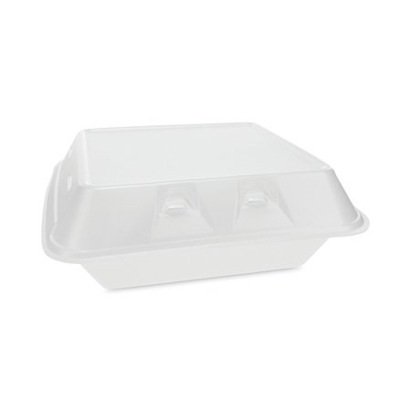 Pactiv Vented Foam Hinged Lid Containers, 9x9.25x3.25, 3-Comp, Wht, PK150 YHLWV9030000
